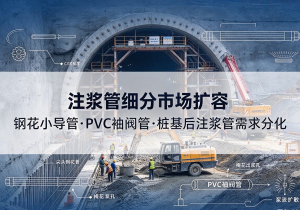 平原注浆管细分市场扩容，隧道钢花小导管、PVC 袖阀管、桩基后注浆管需求分化